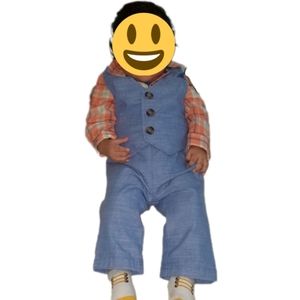 Baby Cat & Jack 3pc w/ chambray vest 3-6m